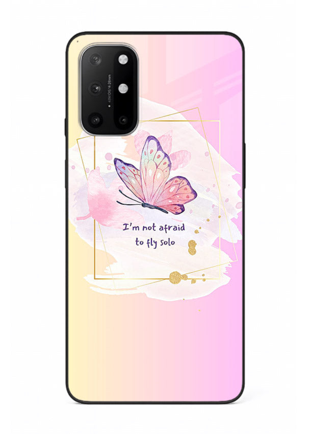 Pastel wing artwork printed on OnePlus 8T glass back cover with dreamy gradients.