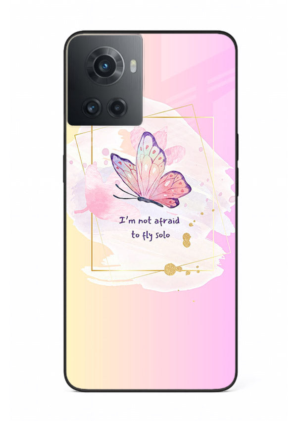 Pastel wing artwork printed on OnePlus 10R glass back cover with dreamy gradients.