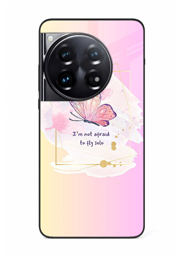 Pastel wing artwork printed on OnePlus 12 glass back cover with dreamy gradients.