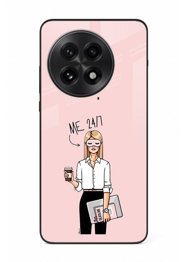Office Lady Holding aesthetic artwork OnePlus 13 glass back cover
