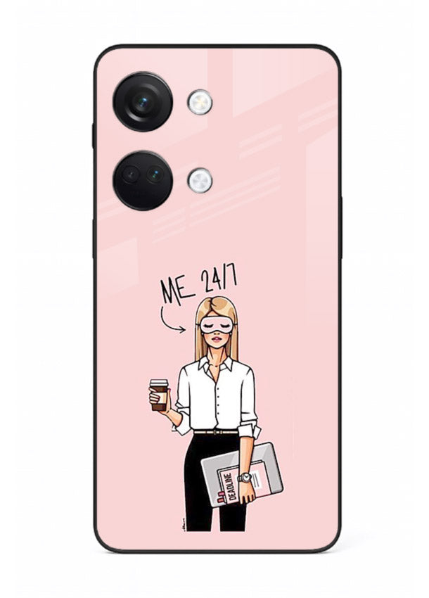 Office Lady Holding aesthetic artwork OnePlus Nord 3 glass back cover