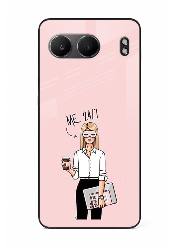Office Lady Holding aesthetic artwork OnePlus Nord 4 glass back cover