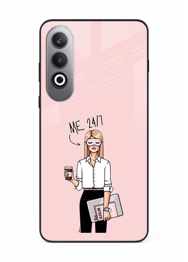 Office Lady Holding aesthetic artwork OnePlus Nord CE4 glass back cover