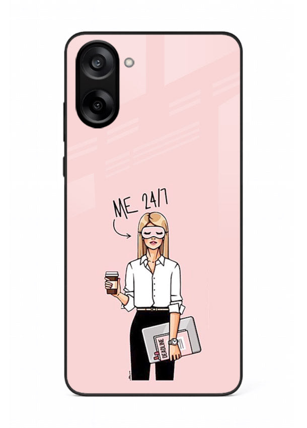 Office Lady Holding aesthetic artwork OnePlus Nord CE5 glass back cover
