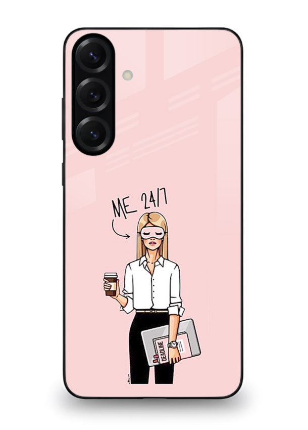 Office Lady Holding aesthetic artwork Samsung A16 5G glass back cover