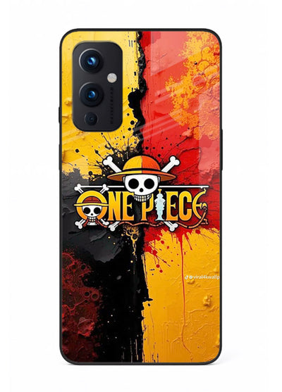 one piece crack texture art OnePlus 9 Pro glass cover pirate anime stylish case