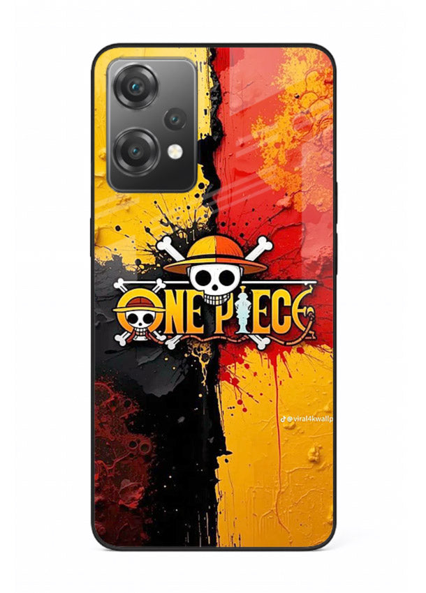 one piece crack texture art OnePlus Nord CE2 Lite 5G glass cover pirate anime stylish case