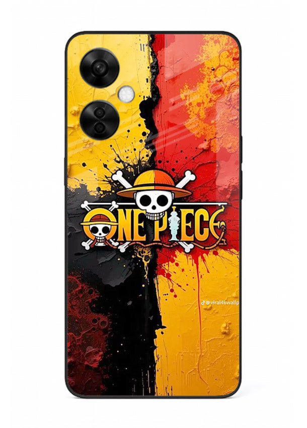 one piece crack texture art OnePlus Nord CE3 Lite glass cover pirate anime stylish case