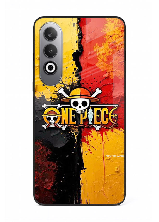 one piece crack texture art OnePlus Nord CE4 glass cover pirate anime stylish case