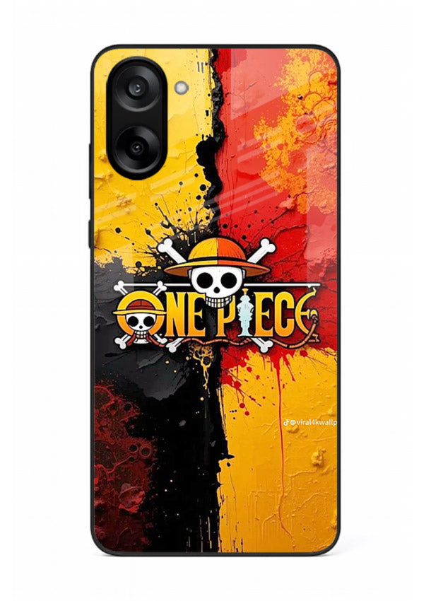one piece crack texture art OnePlus Nord CE5 glass cover pirate anime stylish case