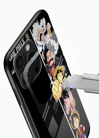 one piece split character anime art glossy vibrant premium glass cover manga themed case - Angle Blade