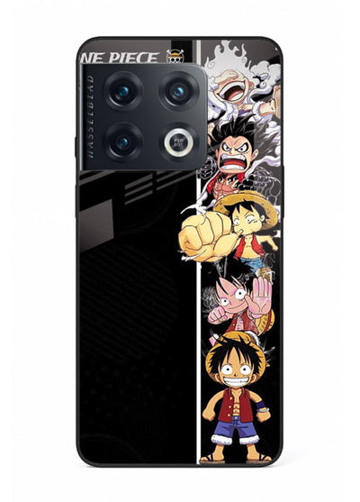 one piece split character anime art OnePlus 10 Pro glass cover manga themed case