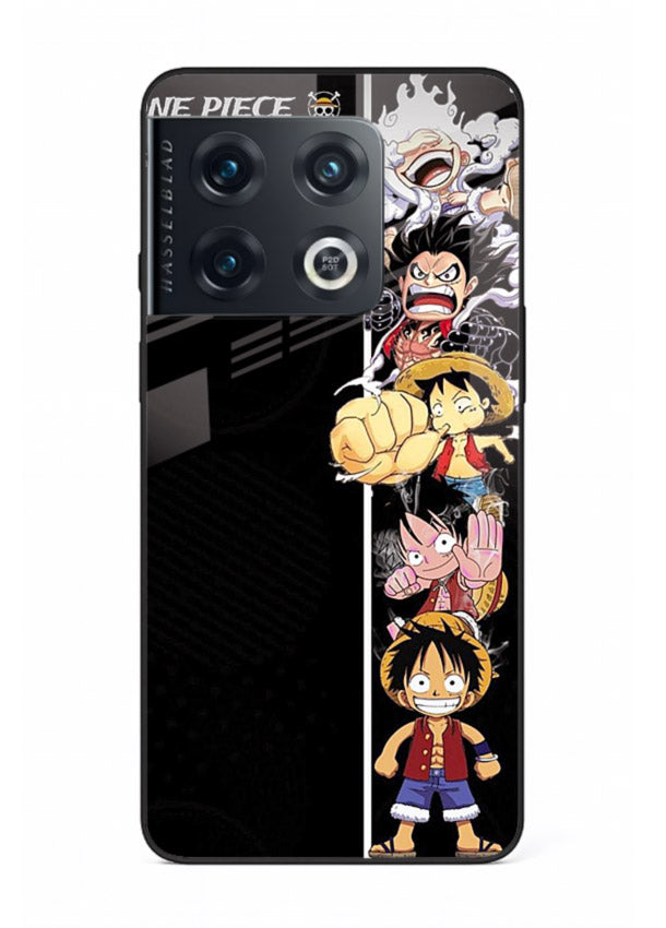 one piece split character anime art OnePlus 10 Pro glass cover manga themed case