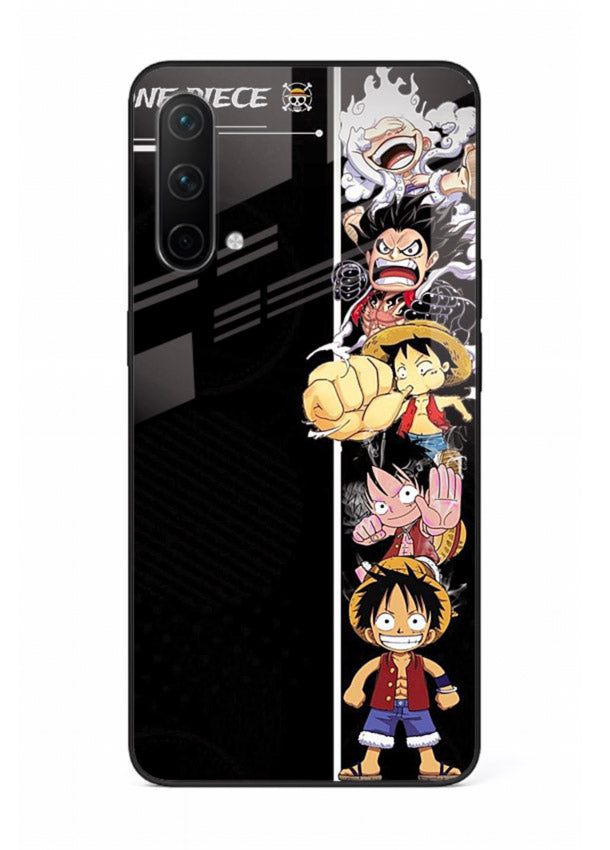 one piece split character anime art OnePlus Nord CE 5G glass cover manga themed case