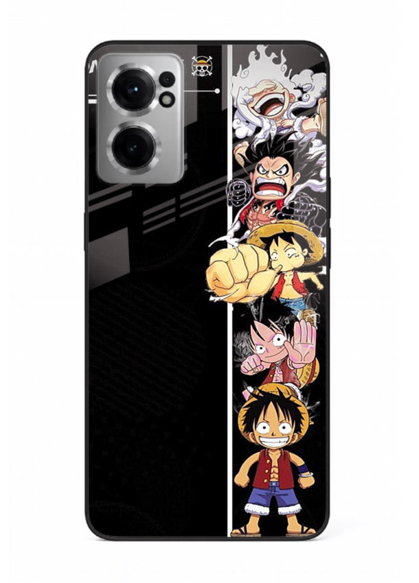 one piece split character anime art OnePlus Nord CE2 5G glass cover manga themed case