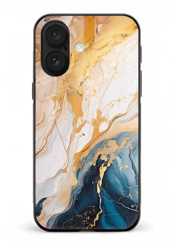 Opal Gemstone Bubbles iphone 17 glass back cover with iridescent opal marble texture