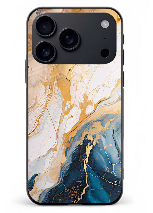 Opal Gemstone Bubbles iphone 18 pro max glass back cover with iridescent opal marble texture