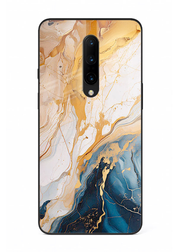Opal Gemstone Bubbles OnePlus 8 glass back cover with iridescent opal marble texture