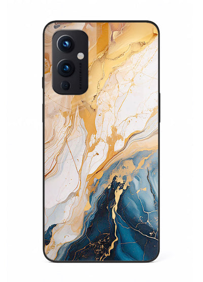 Opal Gemstone Bubbles OnePlus 9 Pro glass back cover with iridescent opal marble texture