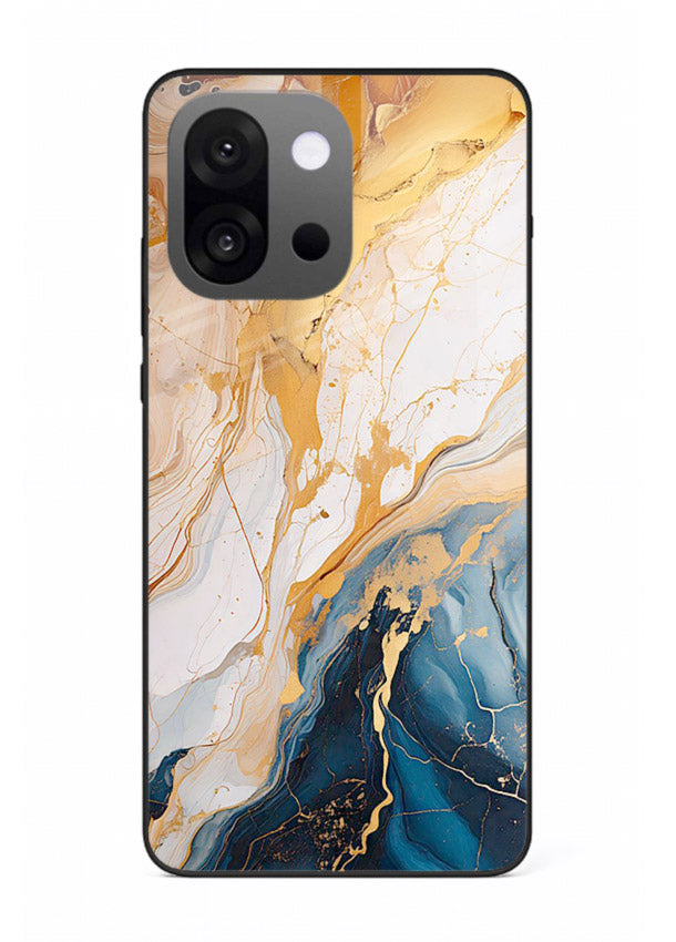 Opal Gemstone Bubbles OnePlus 13s glass back cover with iridescent opal marble texture