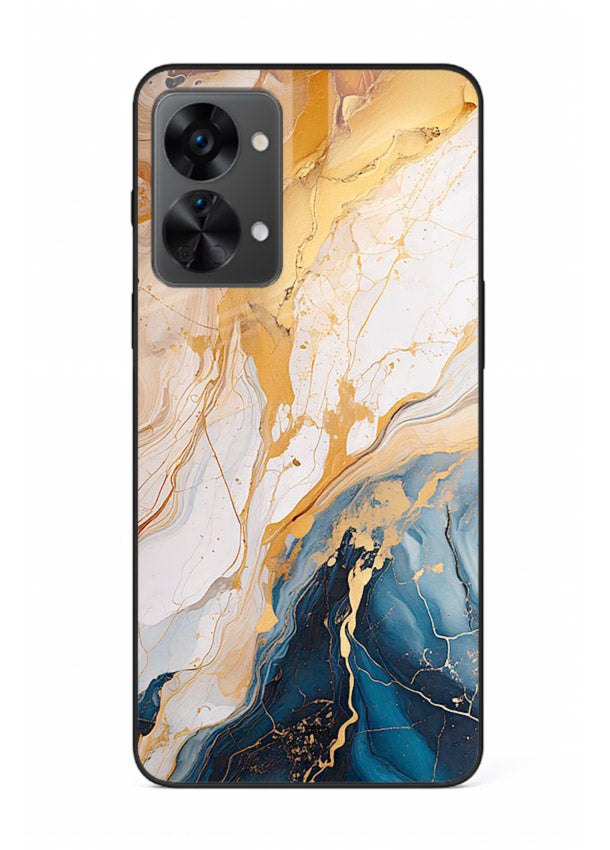 Opal Gemstone Bubbles OnePlus Nord 2T glass back cover with iridescent opal marble texture