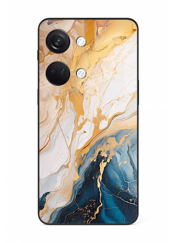 Opal Gemstone Bubbles OnePlus Nord 3 glass back cover with iridescent opal marble texture
