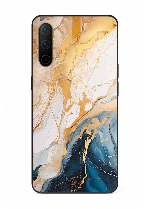 Opal Gemstone Bubbles OnePlus Nord CE 5G glass back cover with iridescent opal marble texture