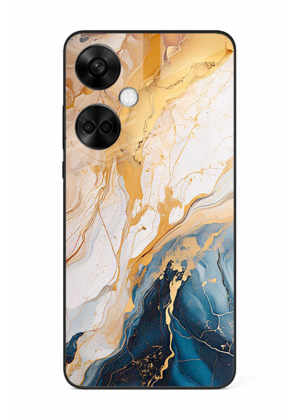 Opal Gemstone Bubbles OnePlus Nord CE3 glass back cover with iridescent opal marble texture