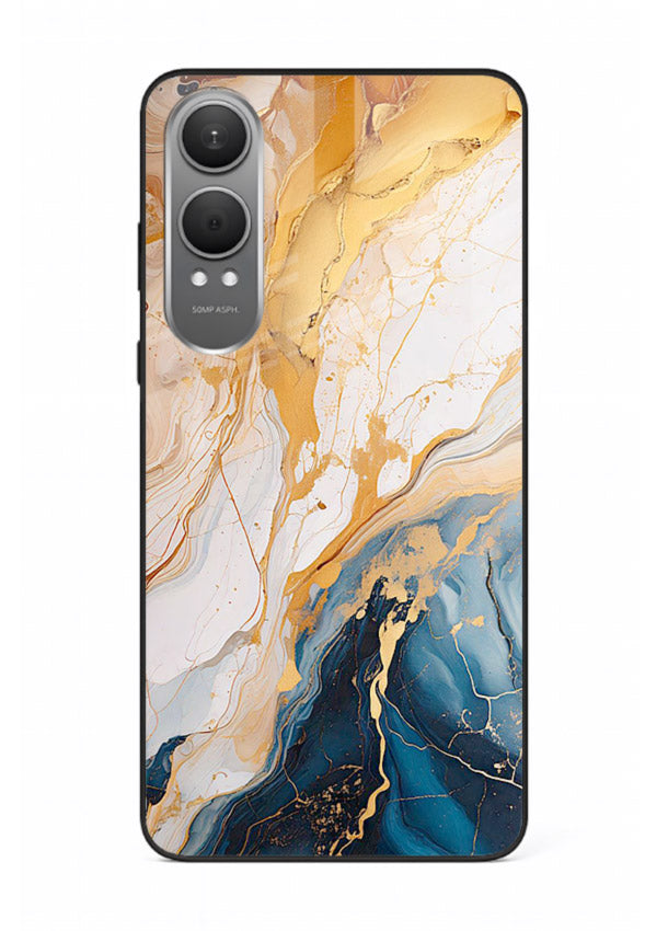 Opal Gemstone Bubbles OnePlus Nord CE4 Lite glass back cover with iridescent opal marble texture