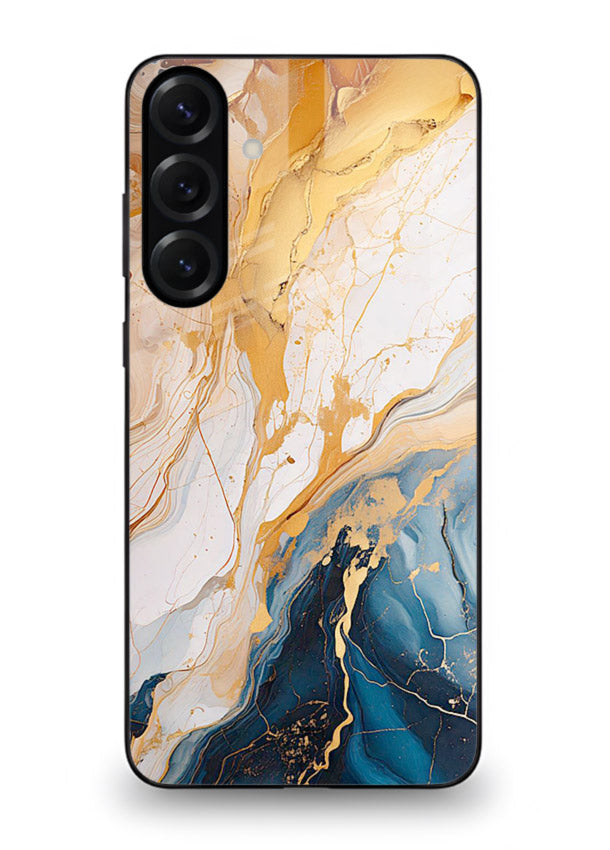 Opal Gemstone Bubbles Samsung A54 5G glass back cover with iridescent opal marble texture