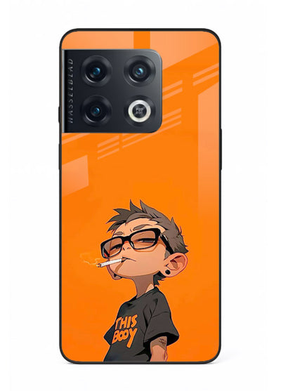 Orange Boy Character cartoon artwork OnePlus 10 Pro glass back cover