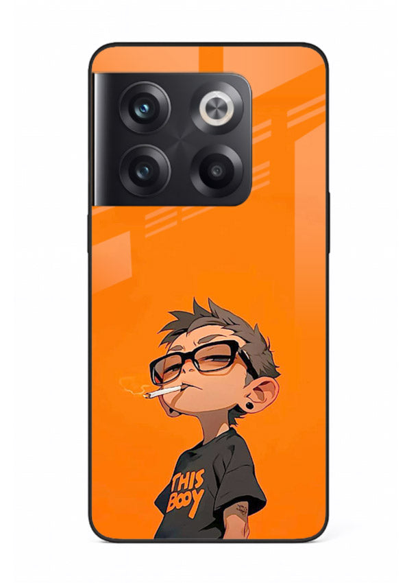 Orange Boy Character cartoon artwork OnePlus 10T glass back cover