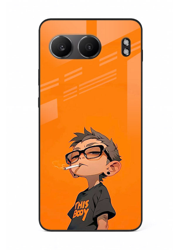Orange Boy Character cartoon artwork OnePlus Nord 4 glass back cover