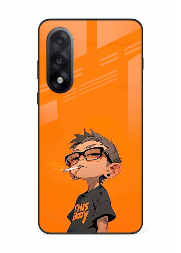 Orange Boy Character cartoon artwork OnePlus Nord 5 glass back cover