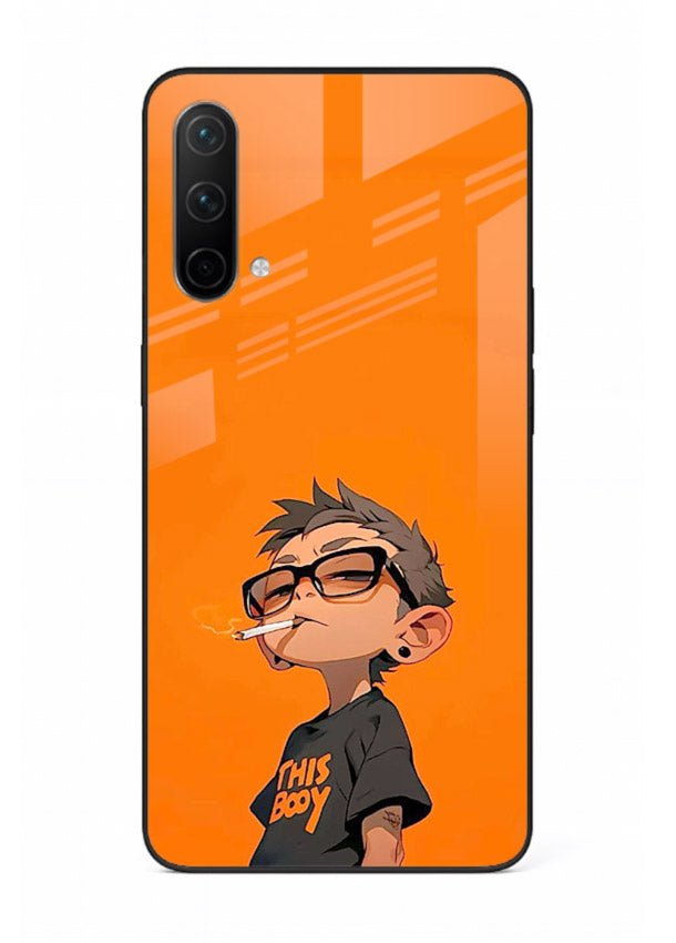 Orange Boy Character cartoon artwork OnePlus Nord CE 5G glass back cover