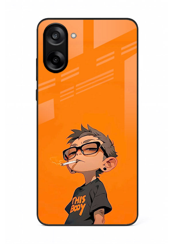 Orange Boy Character cartoon artwork OnePlus Nord CE5 glass back cover