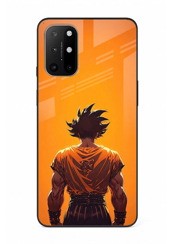 goku orange back silhouette anime art OnePlus 8T glass cover warm sunset case