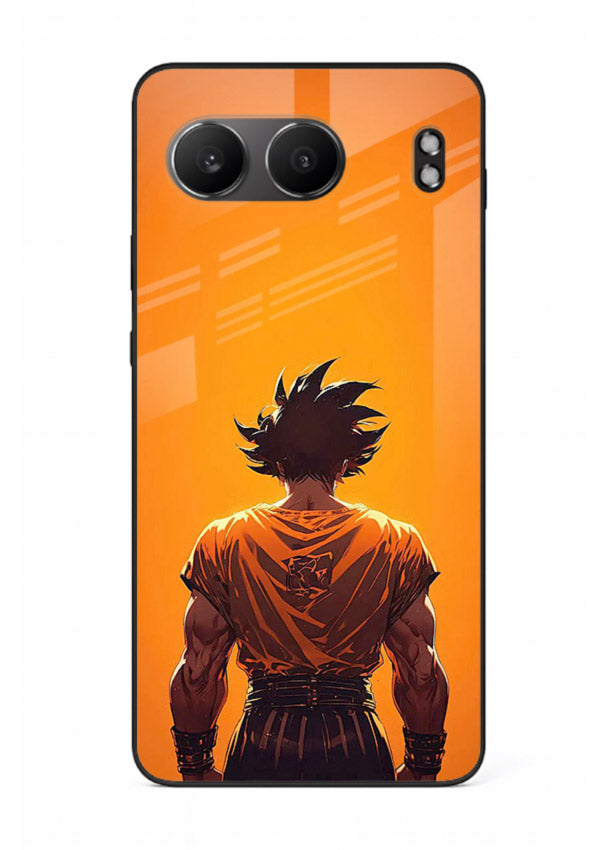 goku orange back silhouette anime art OnePlus Nord 4 glass cover warm sunset case