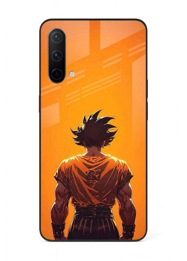 goku orange back silhouette anime art OnePlus Nord CE 5G glass cover warm sunset case
