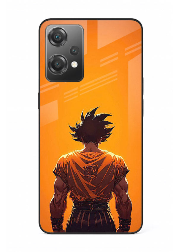 goku orange back silhouette anime art OnePlus Nord CE2 Lite 5G glass cover warm sunset case