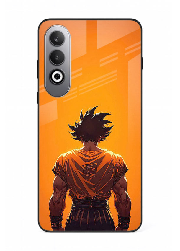 goku orange back silhouette anime art OnePlus Nord CE4 glass cover warm sunset case