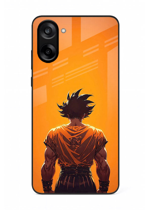 goku orange back silhouette anime art OnePlus Nord CE5 glass cover warm sunset case