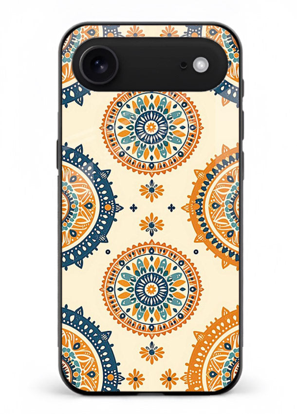 Orange Mandala Pattern vibrant mandala pattern iphone 18 air glass back cover