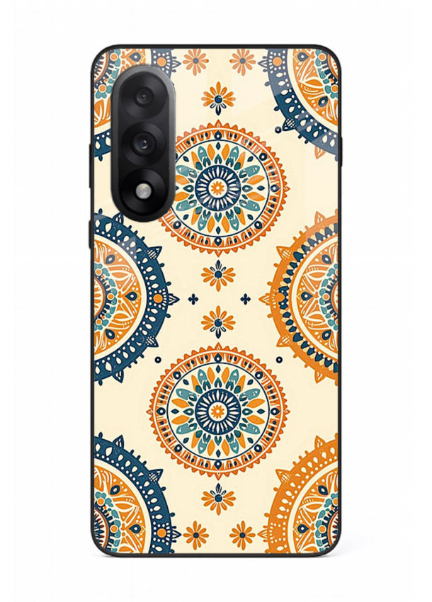 Orange Mandala Pattern vibrant mandala pattern OnePlus Nord 5 glass back cover