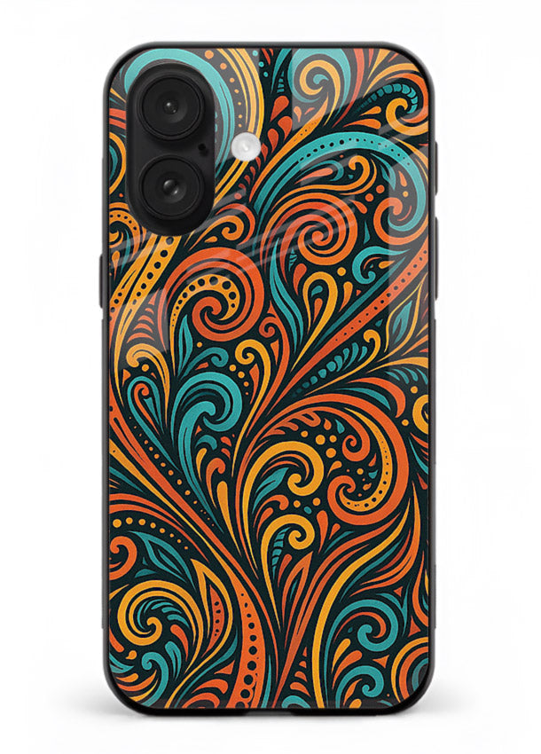 Ornate Floral Swirls decorative floral pattern iphone 17 glass back cover
