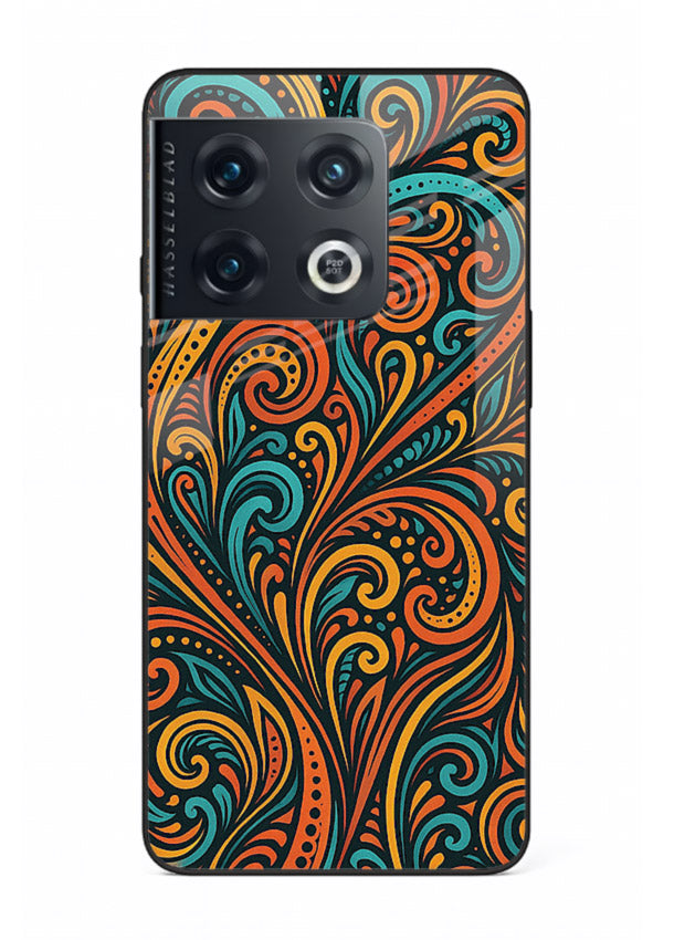 Ornate Floral Swirls decorative floral pattern OnePlus 10 Pro glass back cover