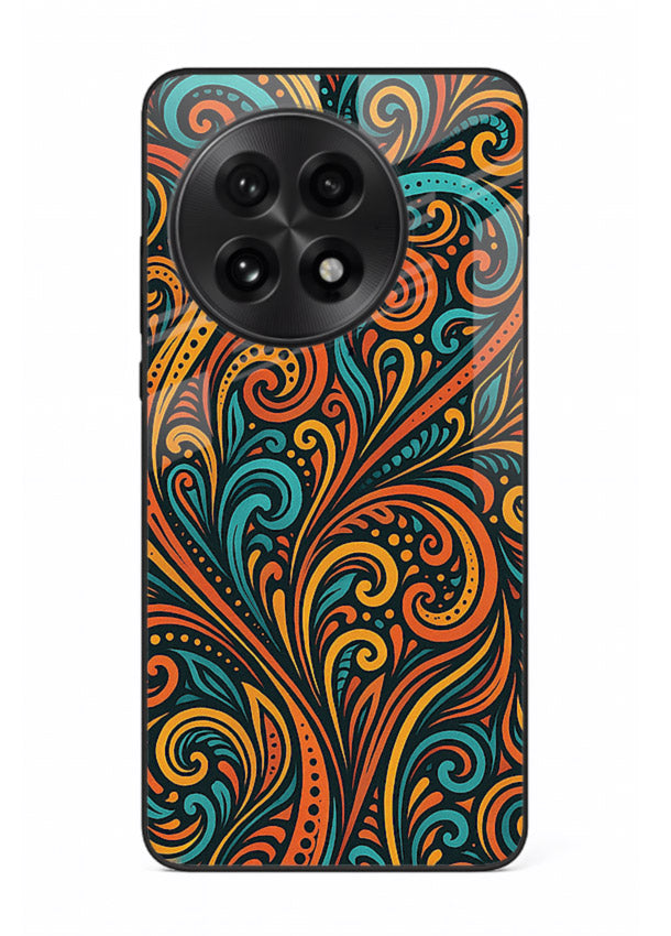 Ornate Floral Swirls decorative floral pattern OnePlus 13 glass back cover