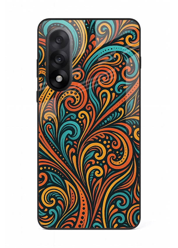 Ornate Floral Swirls decorative floral pattern OnePlus Nord 5 glass back cover
