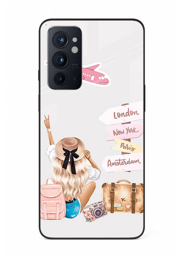 Packing Essentials Illustration cute artwork OnePlus 9RT glass back cover