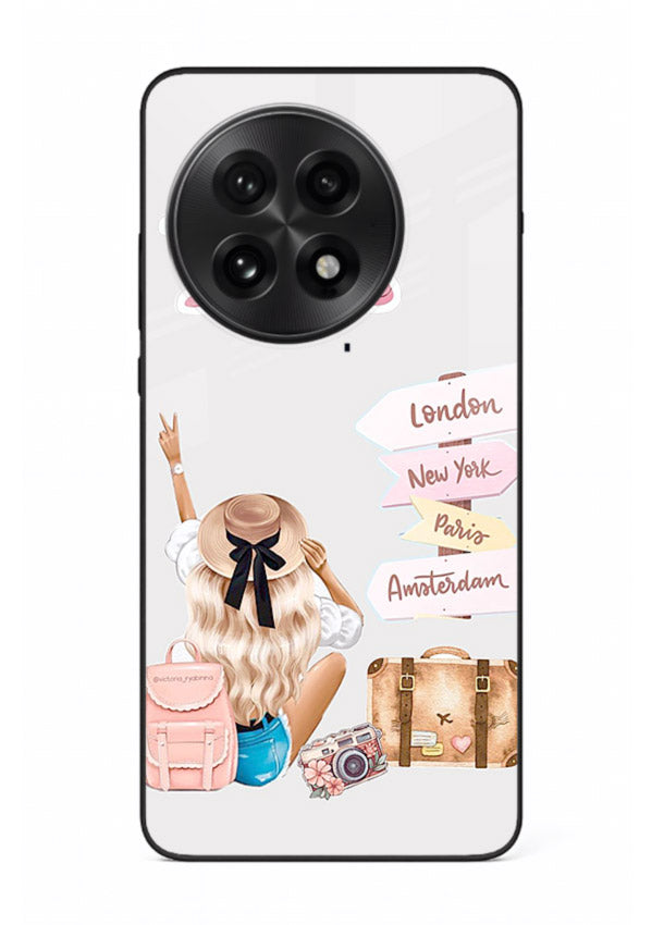 Packing Essentials Illustration cute artwork OnePlus 13R glass back cover
